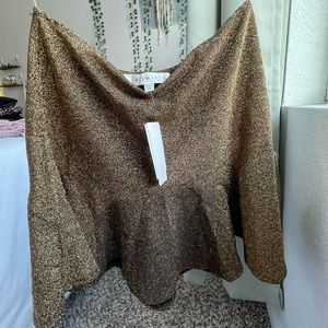 NWT ROWA Medium Gold Glittery Skirt